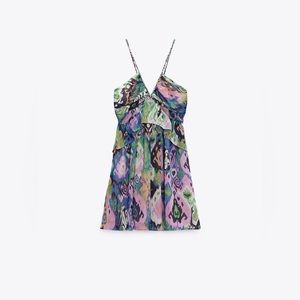 LINGERIE STYLE PRINT DRESS